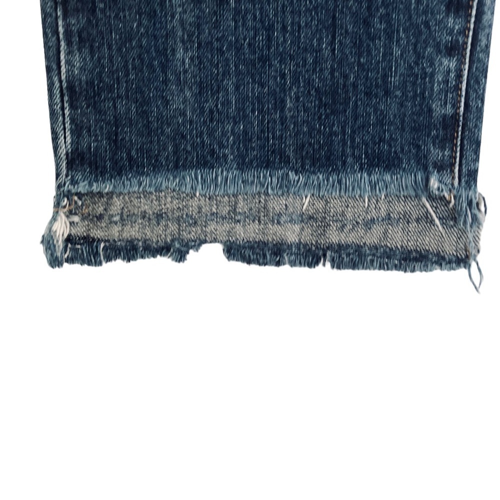 Point Sur Shoreditch Straight Leg Raw Hem Denim Jeans Patch Distressed sz 28 - Picture 14 of 15